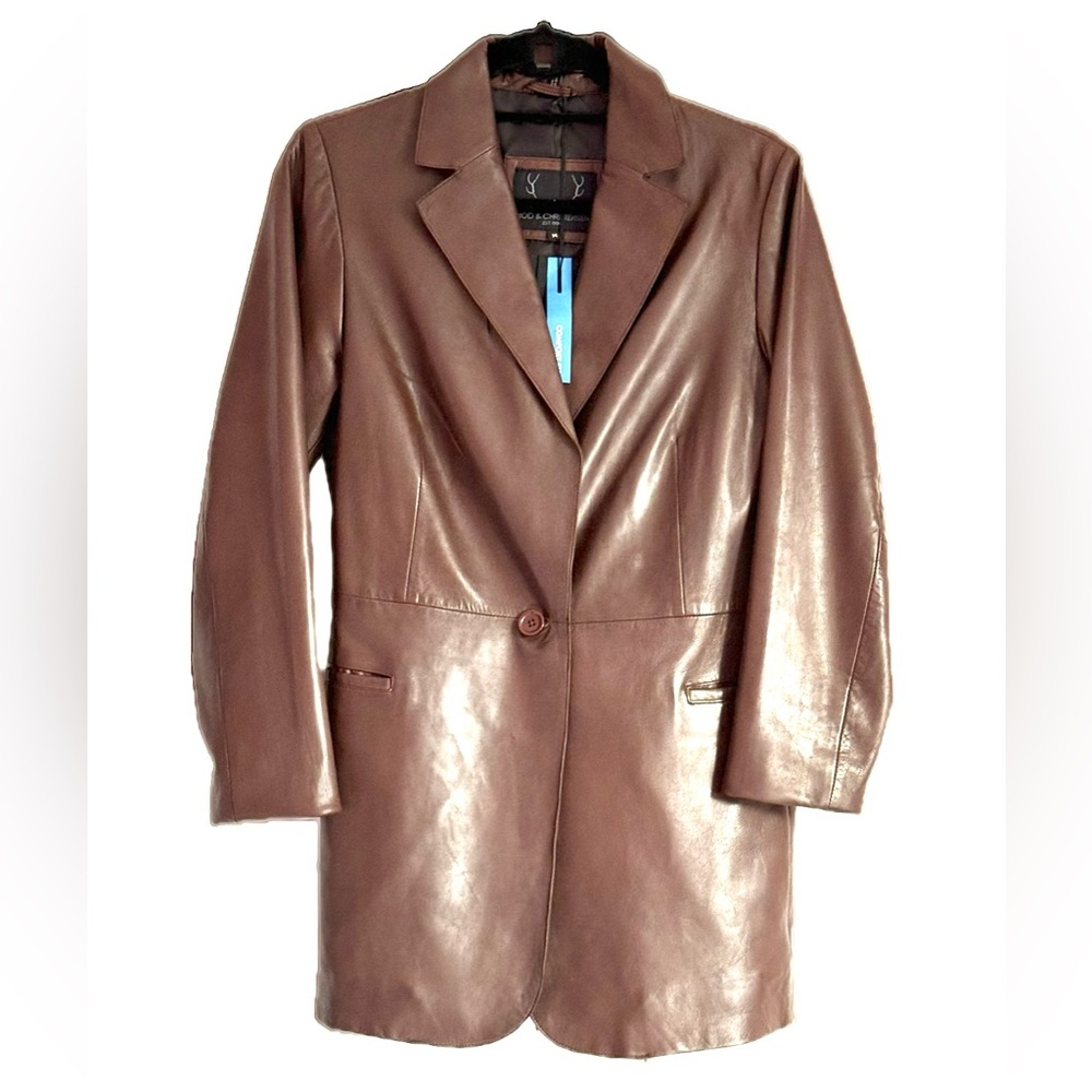 Bod & Christiansen Elegant Brown Authentic Soft Leather with Removable Belt SZ.M